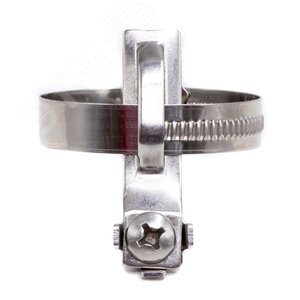 Хомут для заземления металлорукава и жестких труб 32-50 мм, нержавеющая сталь - фото 3