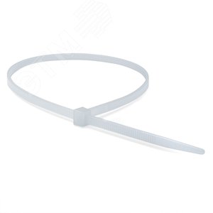 Хомут P6.6 самозатухающий, белый 2,5x100 - фото 1