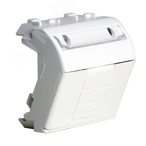 Адаптер для информационных разъемов Кейстоун (Keystone), белый, 2 мод. - фото 3