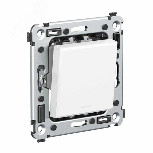 Avanti Инвертор одноклавишный в стену Белое       облако (Переключатель сх.7) - фото 2