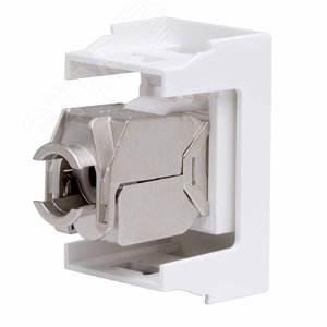 Компьютерная розетка RJ-45, кат. 6, экранированная, 8P8C, Viva, белая, 1 модуль - фото 3