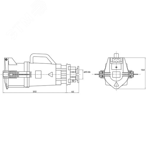 Розетка кабельная CS IP67 160A 3P+E+N 690В - фото 4