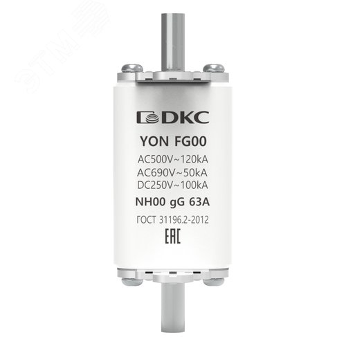 Предохранитель YON ножевого типа FG00 с одинарной индикацией 63А - фото 2