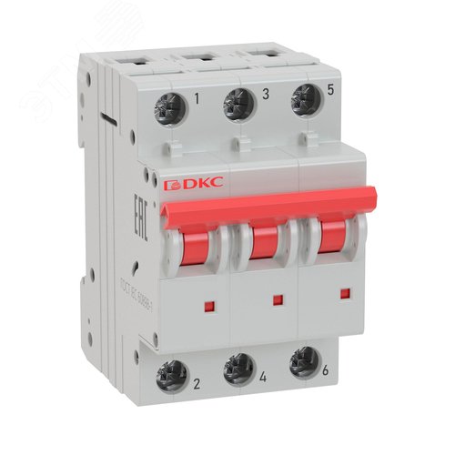 Выключатель автоматический модульный YON MD63 3P 16А B 6kA - фото 1