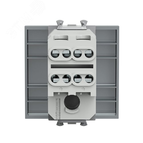 Выключатель двухполюсный одноклавишный модульный, Avanti, закаленная сталь, 2 модуля - фото 3