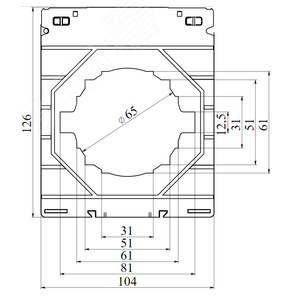 Трансформатор тока CT165 4000A, класс 0.2, 30ВА - фото 2