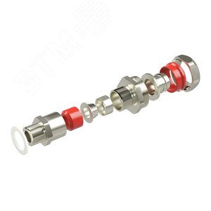 Взрывозащищенный кабельный ввод серии КАЕРМ для бронированного и небронированного кабеля в металлорукаве COSMEC Dn:20 М25х1,5 d:11,8-18мм. Никелированная латунь IP66/IP68 - фото 3