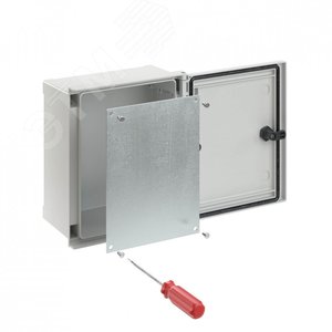 Монтажная панель для цельного навесного шкафа из фибергласа, металл, 400х300 мм - фото 3