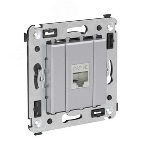 Avanti Компьютерная розетка RJ-45 без шторки в стену, кат.5e одинарная экранированная,  Закаленная сталь - фото 2