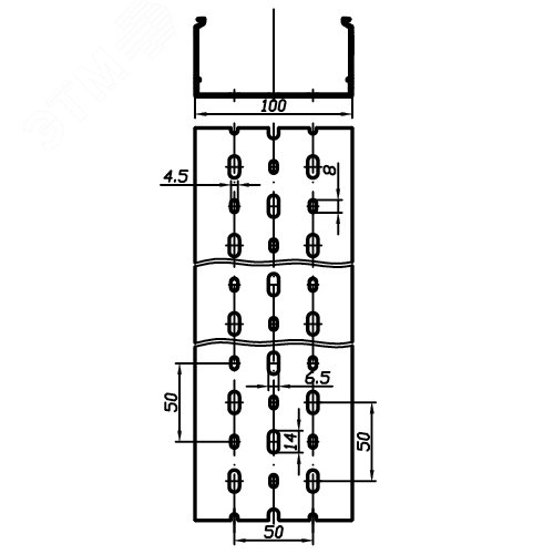 Короб перфорированный RL6 100x60 серый QUADRO - фото 6