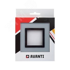 Рамка из натурального стекла,, ''Avanti'', светло-серая, 2 модуля - фото 5