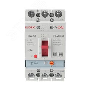 Выключатель автоматический YON max MGS125B 3P 40-50А 18кА с регулируемым термомагнитным расцепителем - фото 2