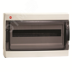 Щит распределительный навесной ЩРн-П-18  пластиковый с прозрачной дверью IP65 серый с клеммным блоком 85718 DKC