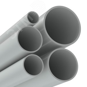 Труба ПВХ жесткая атмосферостойкая д.50мм легкая(1уп=4.5м) серый 645950UF DKC - 3