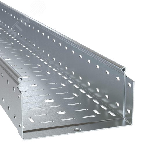 Лоток перфорированный 100х200х6000, 2,0 мм, горячеоцинкованный - фото 2