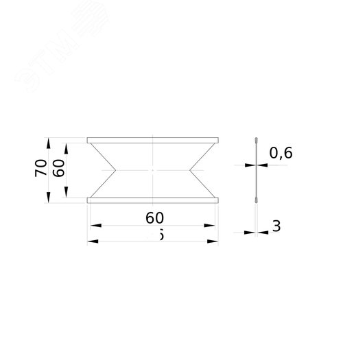 Разделительная пластина 60 мм - фото 2