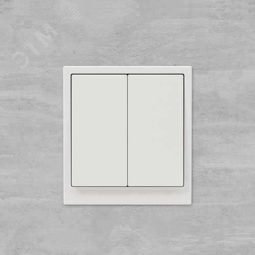 Кнопка двухклавишная, KANT, белый песок - фото 6