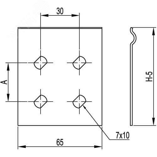 Пластина крепежная GTO H80 цинк-ламельная аналог горячеоцинкованная - фото 2