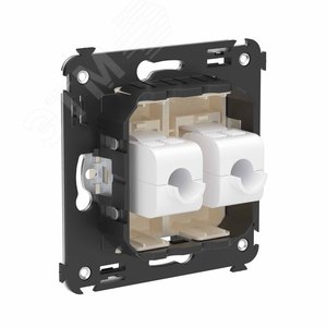 Avanti Компьютерная розетка RJ-45 без шторки в стену, кат.6А двойная,  Ванильная дымка - фото 3