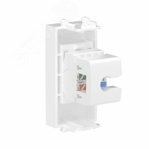 Avanti Телефонная розетка RJ-12 без шторки модульная, Белое облако, 1 модуль - фото 3
