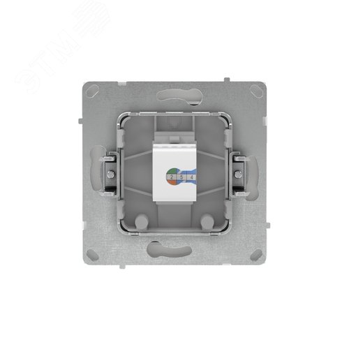 Компьютерная розетка RJ-45 без шторки, кат.5е одинарная, KANT, белый песок - фото 3