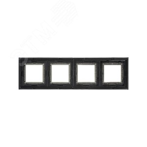 Рамка из натурального стекла, ''Avanti'', черная, 8 модулей 4402828 DKC - 4