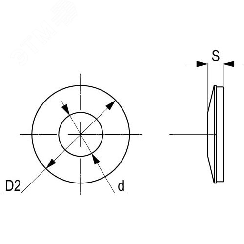 Шайба уплотнительная М6 металлическая AISI 316L - фото 2