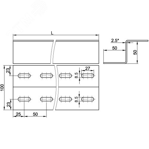Профиль Z-образный 1000 толщ.2.5мм - фото 2