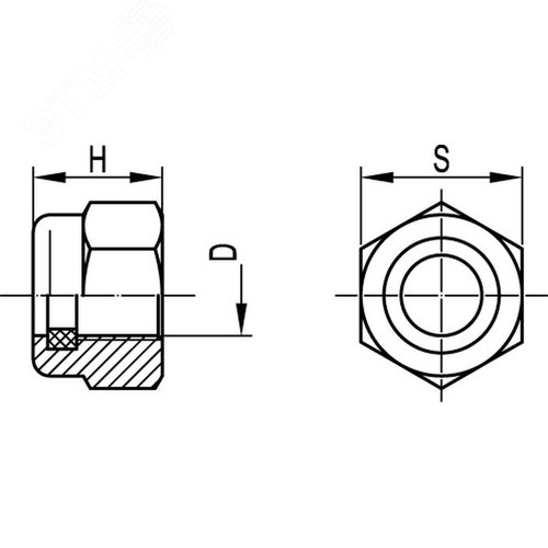 Гайка самоконтрящаяся М6 - фото 2