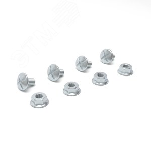 Пластина вывода кабеля для лестничных лотков осн.400 мм, цинк-ламель, в комплекте с крепёжными элементами, необходимыми для монтажа - фото 2