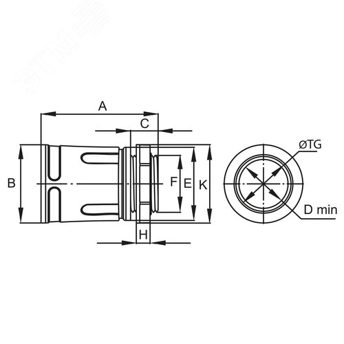 Муфта труба-коробка 25 мм М25х1.5 IP67 - фото 2