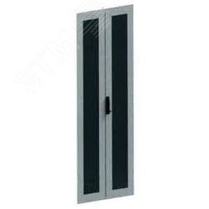 Дверь двустворчатая перфорированная для шкафов IT CQE 24U шириной 800 мм серая
