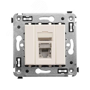 Avanti Компьютерная розетка RJ-45 в стену, кат.5e одинарная экранированная, Ванильная дымка - фото 1