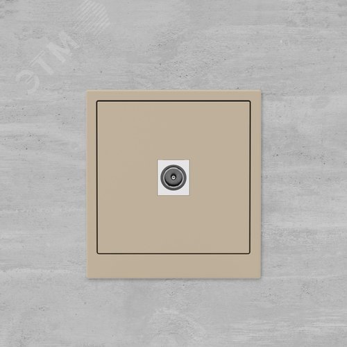 Розетка TV одиночная, KANT, ванильный марципан - фото 6