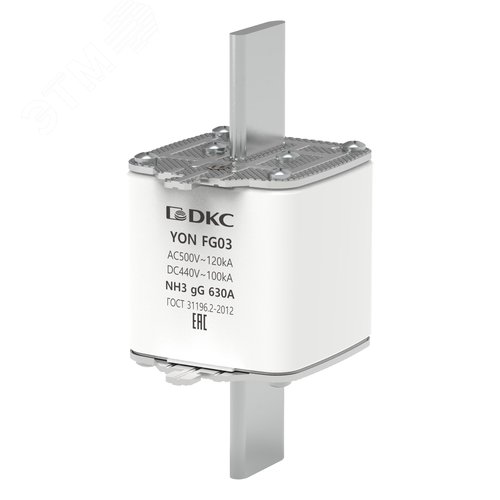 Предохранитель YON ножевого типа FG3 с одинарной индикацией 630А - фото 1