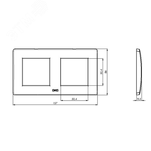 BRAVA Рамка 2 поста 4 модуля белая - фото 2