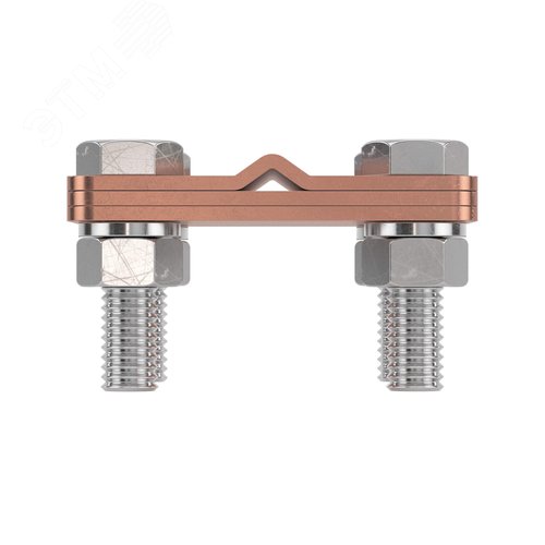 Соединитель пруток - полоса 57х57 мм медь - фото 2