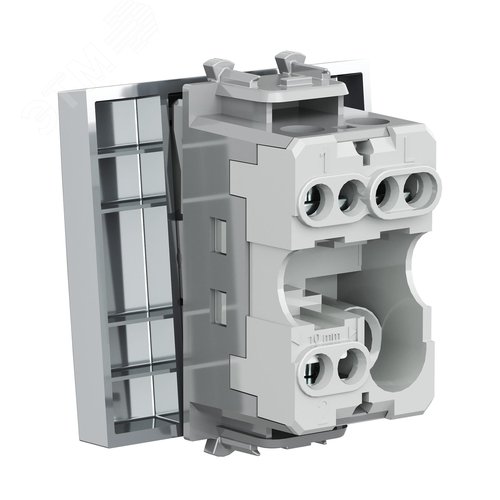 Переключатель одноклавишный модульный, Avanti, закаленная сталь, 2 модуля - фото 4