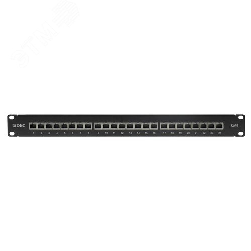Патч-панель 19'.1U. CAT6. 24 порта RJ45. экранированная - фото 3