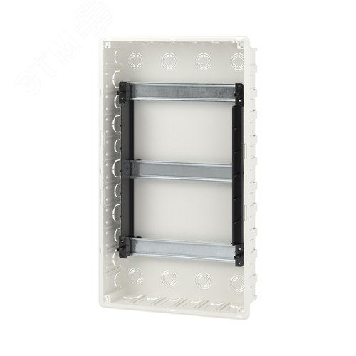 Щиток 36 мод встраиваемый Фрейм (FRAME), белый, с тонированной дверцей, с 4 шинами PEN (2шт на 8 отв. и 2шт на 10 отв.) - фото 4