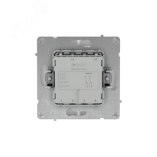 Переключатель двухклавишный, KANT, белая магнолия - фото 3