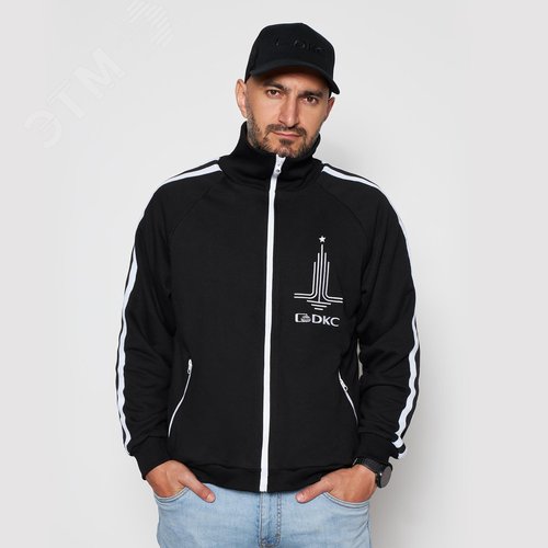 Олимпийка, черный цвет, размер L - фото 4