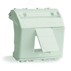 Адаптер для информационных разъемов Кейстоун (Keystone), белый, 2 мод. - фото 1