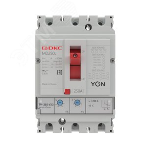 Выключатель автоматический в литом корпусе YON MD250N-TM125 3P 125А 40kA Ir 0.7...1xIn MD250N-TM125 DKC - 3