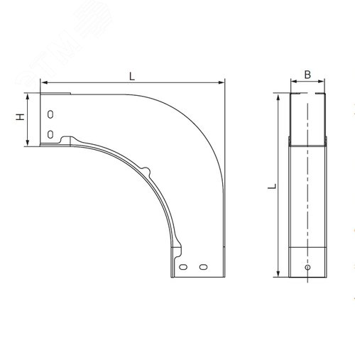 Угол вертикальный внешний 90 градусов 35х400 в комплекте крепежные элементы соединительные пластины - фото 2