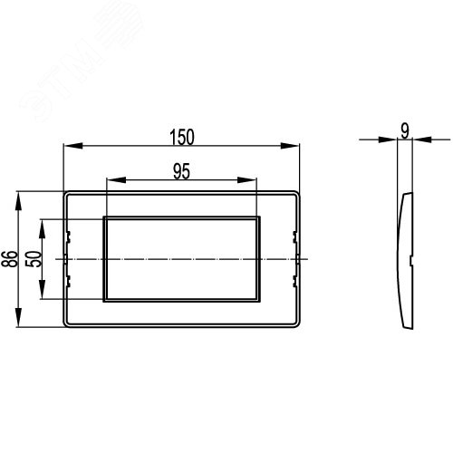 BRAVA Рамка 4 модуля белая - фото 2