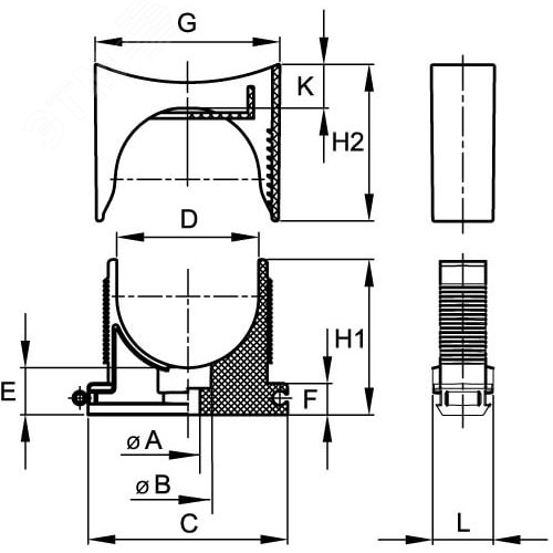 Держатель раздвижной 32-50мм - фото 2