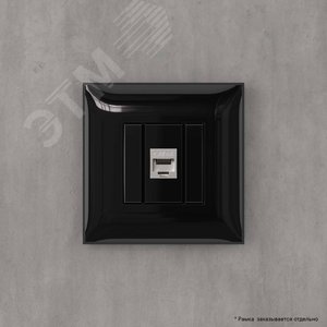 Avanti Компьютерная розетка RJ-45 без шторки в стену, кат.6А одинарная экранированная,  Черный квадрат - фото 5