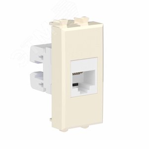 Avanti Телефонная розетка RJ-12 без шторки модульная, Ванильная дымка, 1 модуль - фото 2