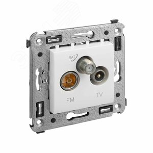 Avanti Розетка TV-FM-SAT в стену,  Белое облако - фото 2